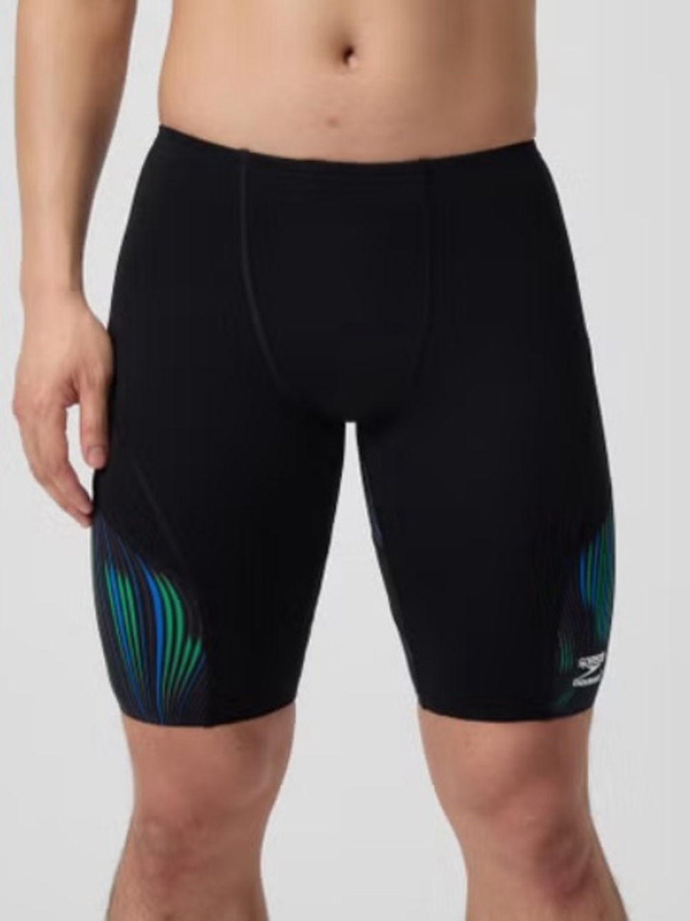 Speedo Men's Space Train Jammer Black/Blue/Green Speedos - Picture 2 of 16